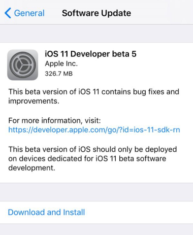 iOS11 Beta5已知问题汇总
